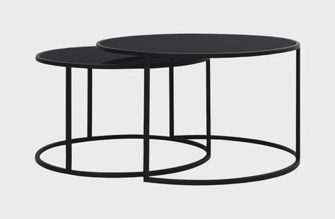 Light & Living Salontafel 'Duarte' Set van 2 stuks, kleur Mat Zwart