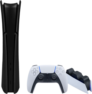 PlayStation 5 Slim Digital Edition + Covers Zwart + Oplaadstation