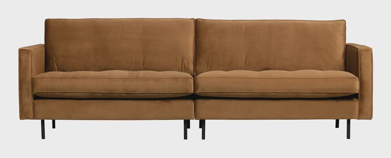 WOOOD Bank 'Rodeo' 3-zits, Velvet, kleur Honing Geel