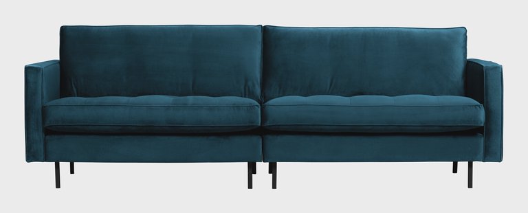WOOOD Bank 'Rodeo' 3-zits, Velvet, kleur Blauw