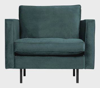 WOOOD Fauteuil 'Rodeo' Velvet, kleur Teal