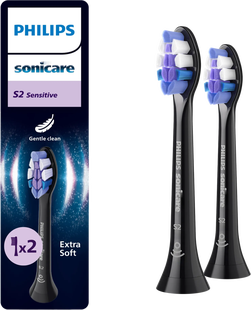 Philips Sonicare Optimal Sensitive HX6052/88 Zwart (2 stuks)