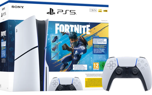 PlayStation 5 Slim Disc Edition Fortnite bundel + Extra Controller Wit