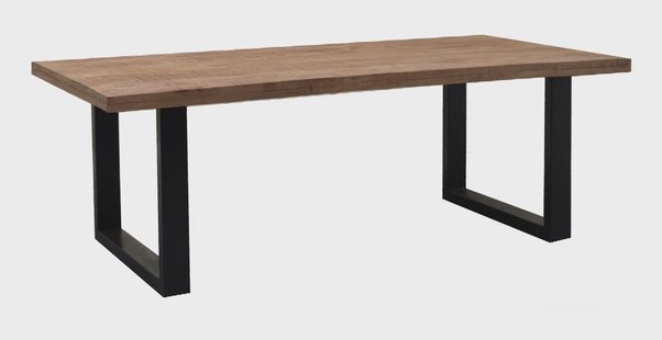 Brix Eettafel 'Sturdy' Boomstam, Mangohout en staal, 160 x 90cm