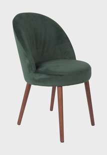 Dutchbone Eetkamerstoel 'Barbara' Velvet, kleur Groen