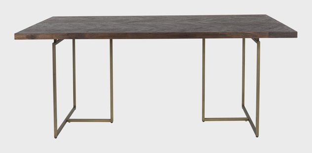 Dutchbone Eettafel 'Class' Antique Brass, 220 x 90cm