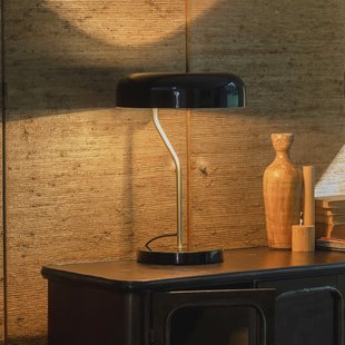 Dutchbone Tafellamp 'Eclipse' 42cm, kleur Zwart