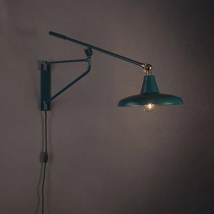 Dutchbone Wandlamp 'Hector' 30cm, kleur Teal