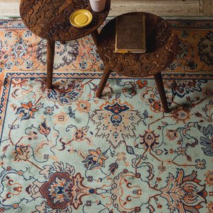 Dutchbone Vloerkleed 'Bid' 200 x 300cm, kleur Old Green