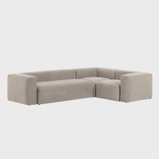 Kave Home 4-zits Hoekbank 'Blok', kleur Beige
