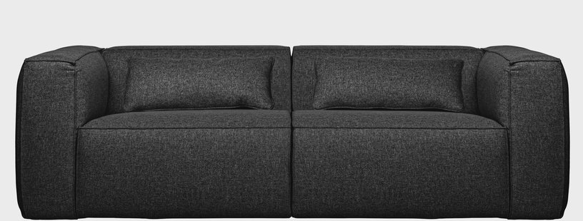 WOOOD Bank 'Bean' 3,5-zits, kleur Donkergrijs