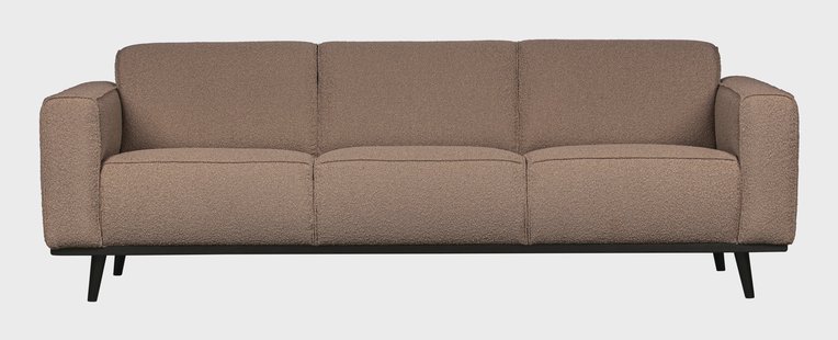WOOOD Bank 'Statement' 3-zits, Bouclé, kleur Nougat