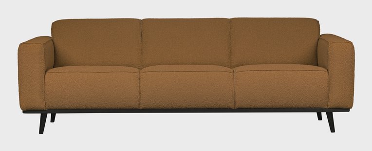 WOOOD Bank 'Statement' 3-zits, Bouclé, kleur Butter