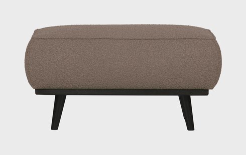 WOOOD Hocker 'Statement' Bouclé, kleur Nougat