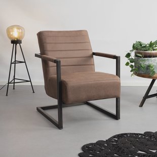 Tower Living Fauteuil 'Rocca' Leder, kleur Bruin
