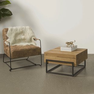 Tower Living Salontafel 'Massa' Teak, 66 x 66cm