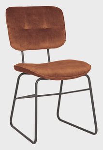LABEL51 Eetkamerstoel 'Dez', Velvet, kleur Roest