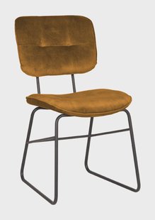LABEL51 Eetkamerstoel 'Dez', Velvet, kleur Okergeel