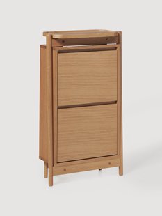 Houten schoenenkast Libby met opvouwbare planken