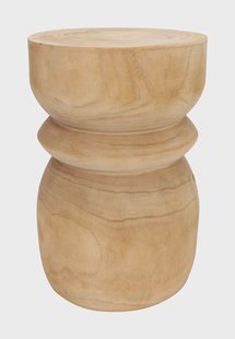 WOOOD Krukje 'Bikkel', kleur Naturel, Ø28cm