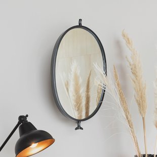 ZILT Ovale Spiegel 'Lara', 48x30,5cm, kleur Zwart