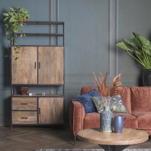 LivingFurn Opbergkast 'Sturdy' kleur Naturel, 200 x 100cm