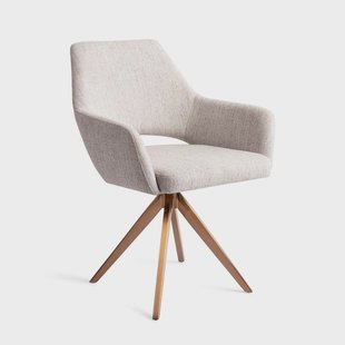 Jesper Home Eetkamerstoel 'Yanai' Turn Rose Gold, kleur Pigeon