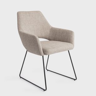 Jesper Home Eetkamerstoel 'Yanai' Slide Black, kleur Biscuit Beach