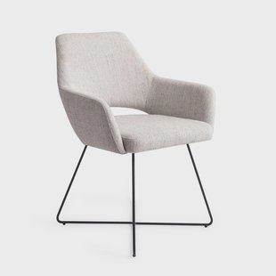 Jesper Home Eetkamerstoel 'Yanai' Cross Black, kleur Pigeon