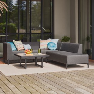 Hartman Lounge hoekbank 'Dion' kleur Zwart