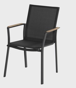 Hartman Tuinstoel 'Lea' teakhout, kleur Antraciet