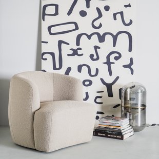 Eleonora Fauteuil 'Charlotte' Bouclé, kleur Taupe Copenhagen