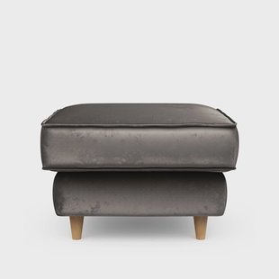 Rivièra Maison Hocker 'Kendall' Velvet, kleur Grimaldi Grey