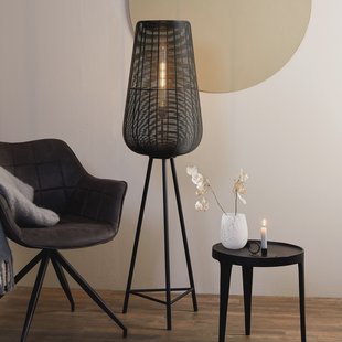 Light & Living Vloerlamp 'Adeta', mat zwart, 135cm hoog