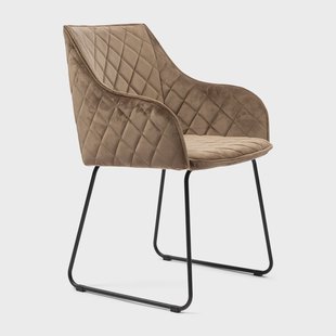 Rivièra Maison Eetkamerstoel 'Frisco Drive' Velvet III, kleur Golden Mink