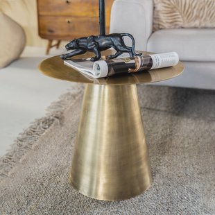 By-Boo Bijzettafel 'Mastic' 50cm, kleur Goud