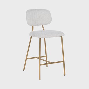 Richmond Barstoel 'Xenia' Bouclé, kleur Wit (zithoogte 66cm)