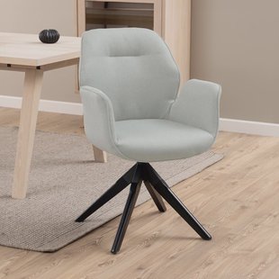 Bendt Eetkamerstoel 'Chandler' kleur Lichtgrijs/Zwart