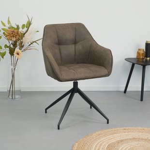 Bendt Eetkamerstoel Brenda, Draaibaar, kleur Olijfgroen