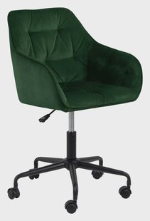 Bendt Bureaustoel 'Loren' Velvet, kleur Forest Green