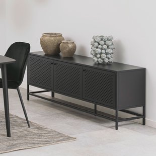 Bendt Tv-meubel 'Lua' zwart metaal, 160cm