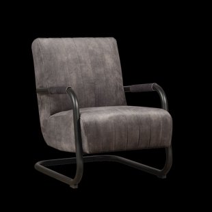 Sohome Fauteuil 'Raisa' Velvet, kleur Antraciet