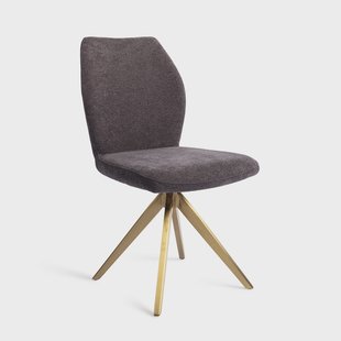 Jesper Home Eetkamerstoel 'Ikata' Turn Gold, kleur Almost Black