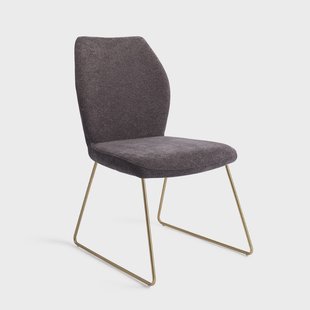 Jesper Home Eetkamerstoel 'Ikata' Slide Gold, kleur Almost Black