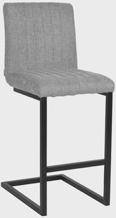 LABEL51 Barkruk 'Milo' Stof, kleur Grijs (zithoogte 66cm)