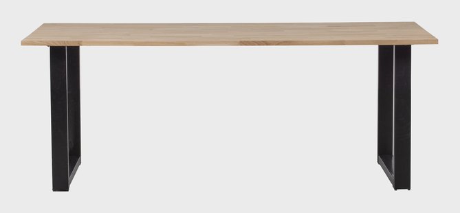 WOOOD Eettafel 'Tablo' met U-poot, 220 x 90cm