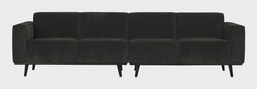 WOOOD Bank 'Statement' 4-zits, Rib, kleur Graphite