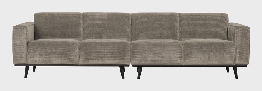 WOOOD Bank 'Statement' 4-zits, Rib, kleur Clay