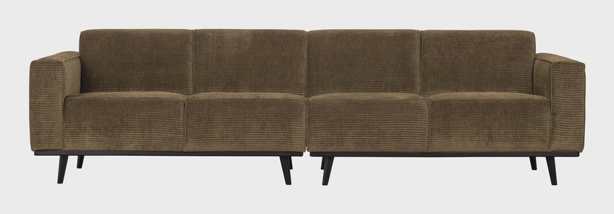 WOOOD Bank 'Statement' 4-zits, Rib, kleur Rock