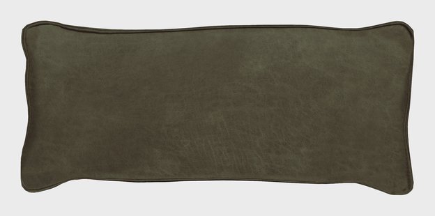 WOOOD Sierkussen 'Bean' 30 x 70cm, Recycle leer, kleur Army